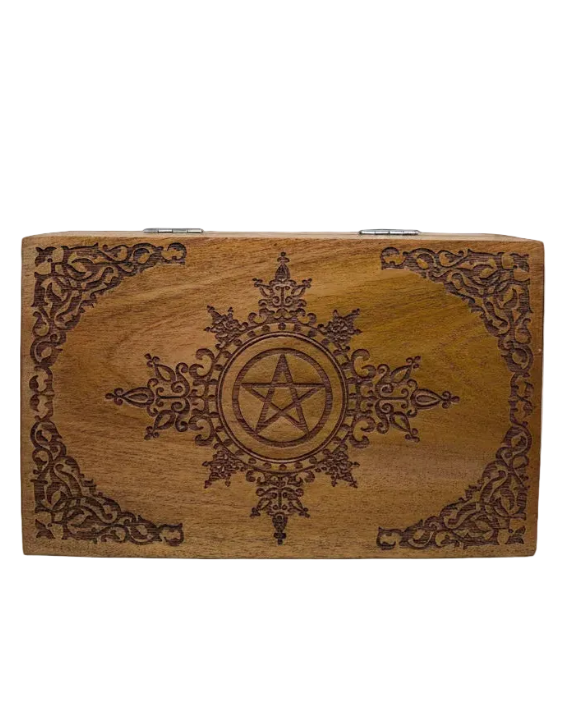 Pentagram treboks i akasie