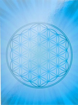 Postkort Flower of Life Turkis