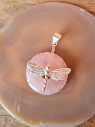 Øyenstikker Feste i Sølv til Krystallskive