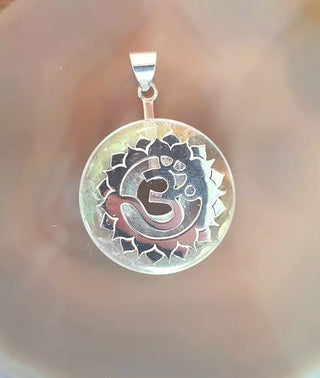 Kronechakra Feste i Sølv til Krystallskive