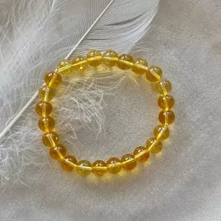 Citrin Armbånd (Farget) Citrin Farget Armbånd - 8mm M/L