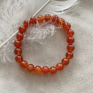 Armbånd Onyx rød - 8mm - S/M