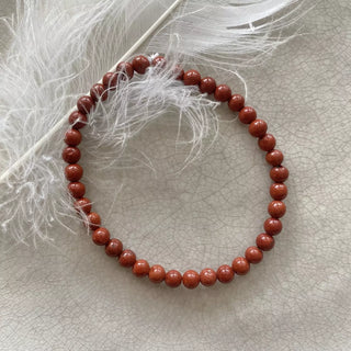 Rød Jaspis Armbånd Rød Jaspis Armbånd - 4mm S/M