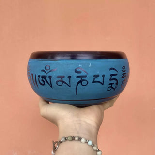 Syngebolle Mantra Five Buddha Blå 16cm