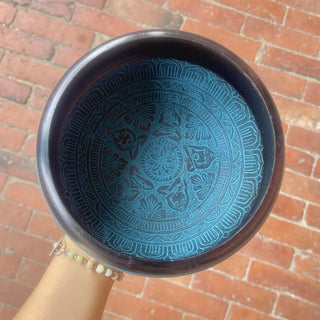 Syngebolle Mantra Five Buddha Blå 16cm