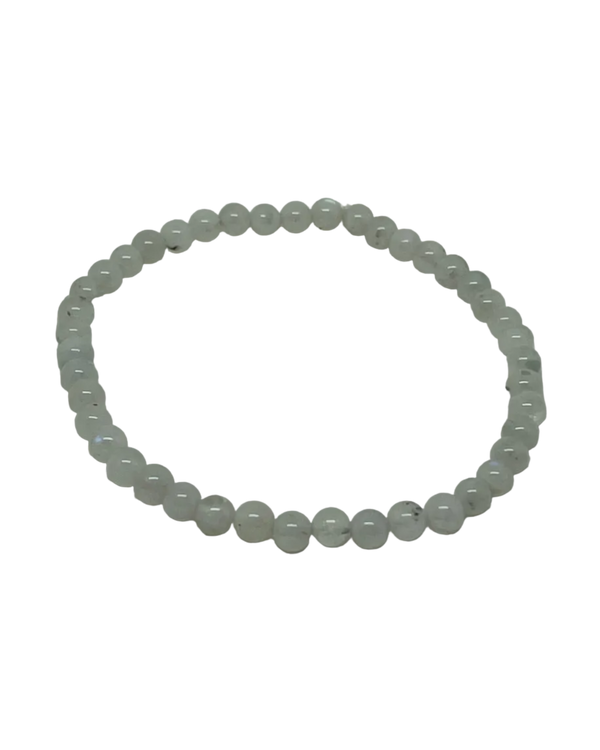 Hvit månesten armbånd 4mm