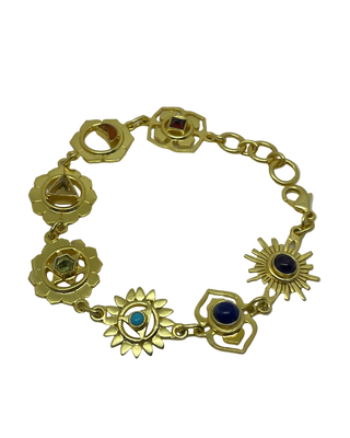 Armbånd gullbelagt chakra