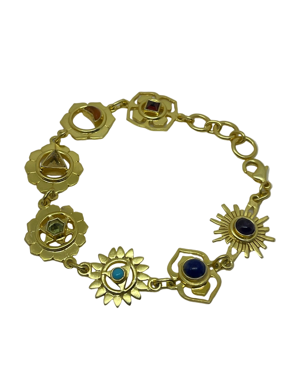 Armbånd gullbelagt chakra