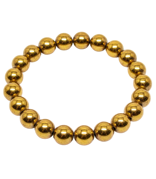 Gull hematitt armbånd 8mm