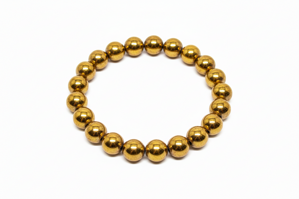 Gull hematitt armbånd 8mm