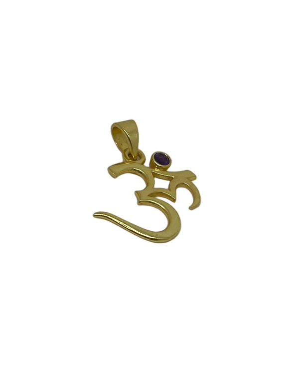 OM anheng i gullbelagt sølv