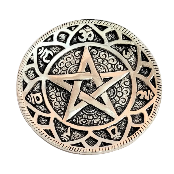 Røkelsesholder pentagram (sølv)