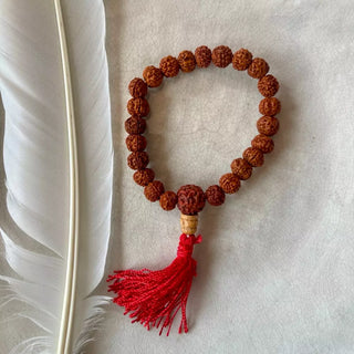 Rudraksha Mala Armbånd Rød Dusk
